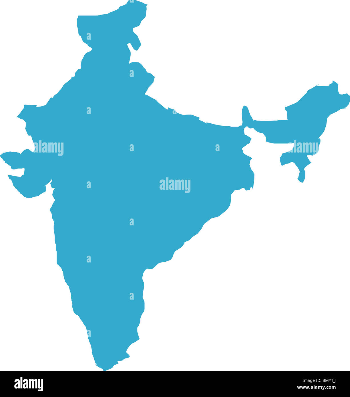 Vi è una mappa del paese India Foto Stock