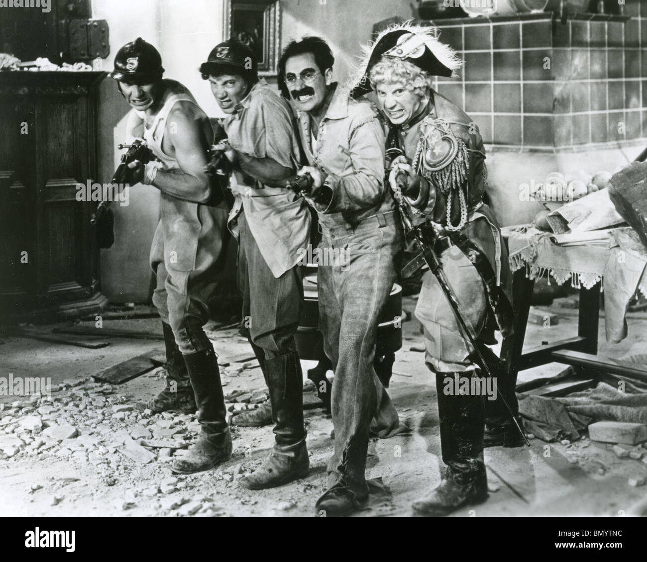MARX BROTHERS da sinistra: Zeppo, Chico, Groucho e gli Harpo Foto Stock
