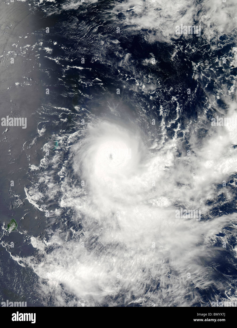 Febbraio 19, 2010 - ciclone tropicale Gelane est-nord-est di Port Louis, Mauritius. Foto Stock