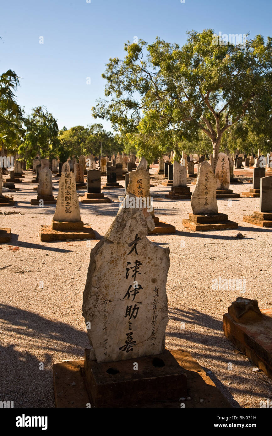 Più di 600 tombe in Broome Australi"un cimitero giapponese testimoniano i pericoli di perla giapponese divers Foto Stock