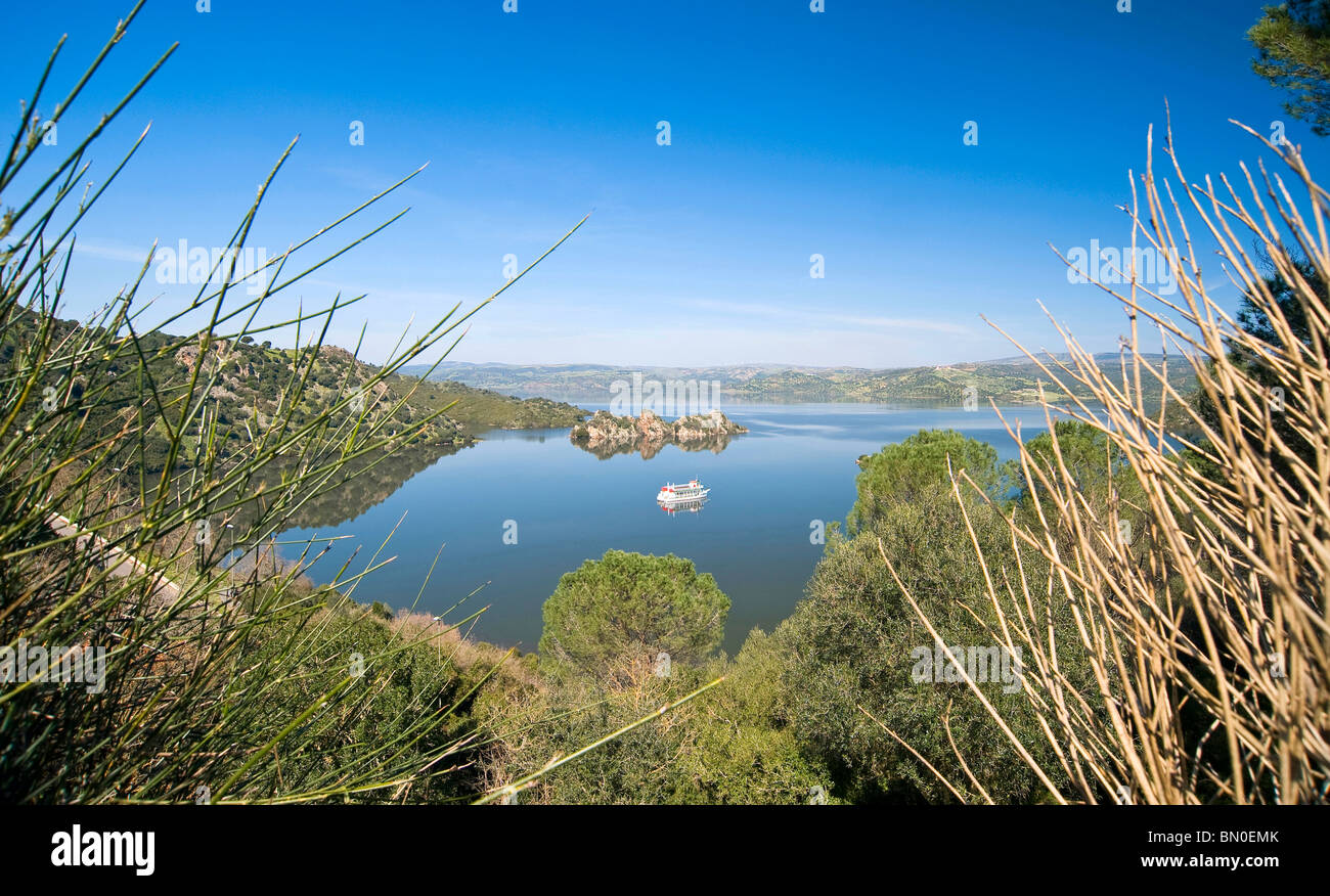 Lago Mulargia, Provincia di Cagliari, Sardegna, Italia, Europa Foto Stock