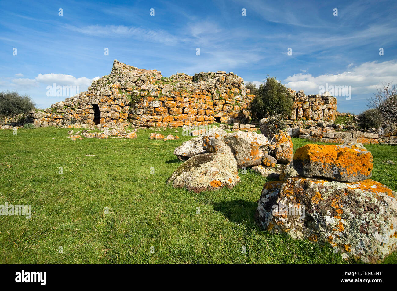 Nuraghe Arrubiu, Orroli, Provincia di Cagliari, Sardegna, Italia, Europa Foto Stock