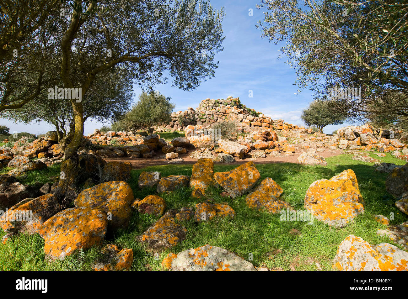 Nuraghe Arrubiu, Orroli, Provincia di Cagliari, Sardegna, Italia, Europa Foto Stock