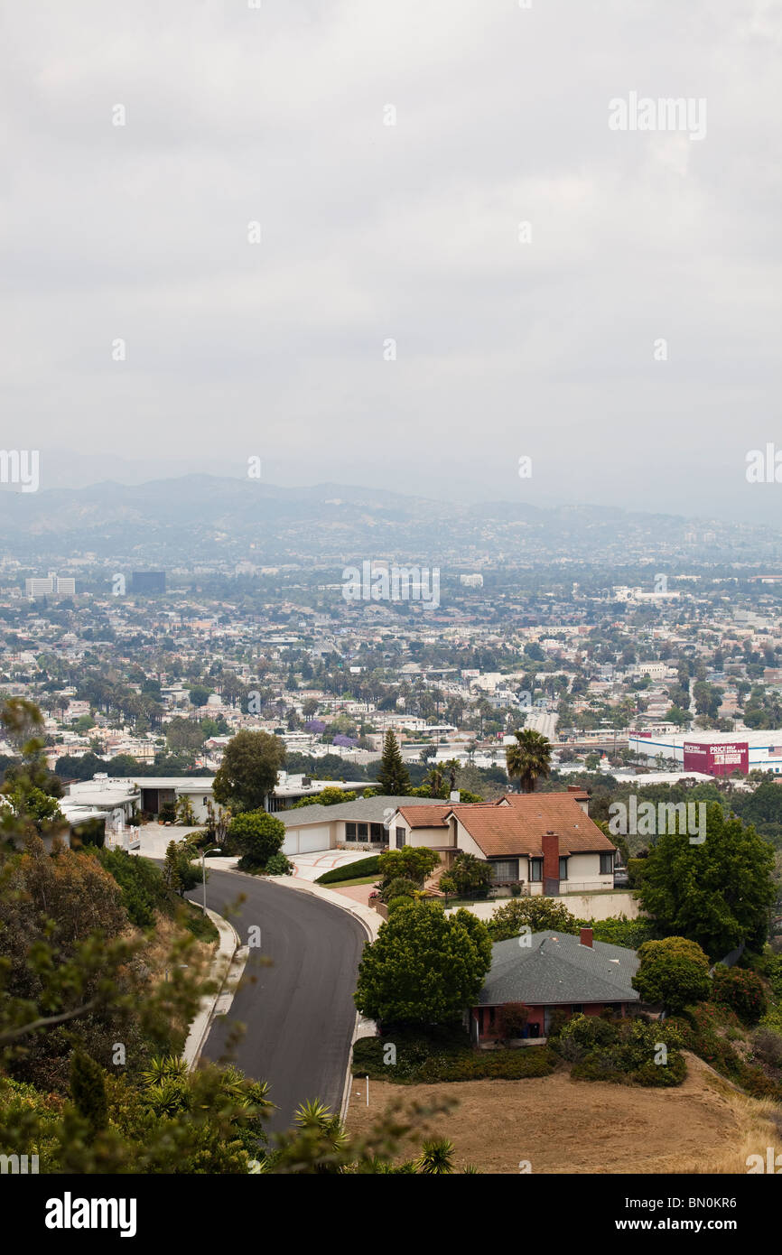 Vista da Baldwin Hills, Los Angeles, California, Stati Uniti d'America Foto Stock