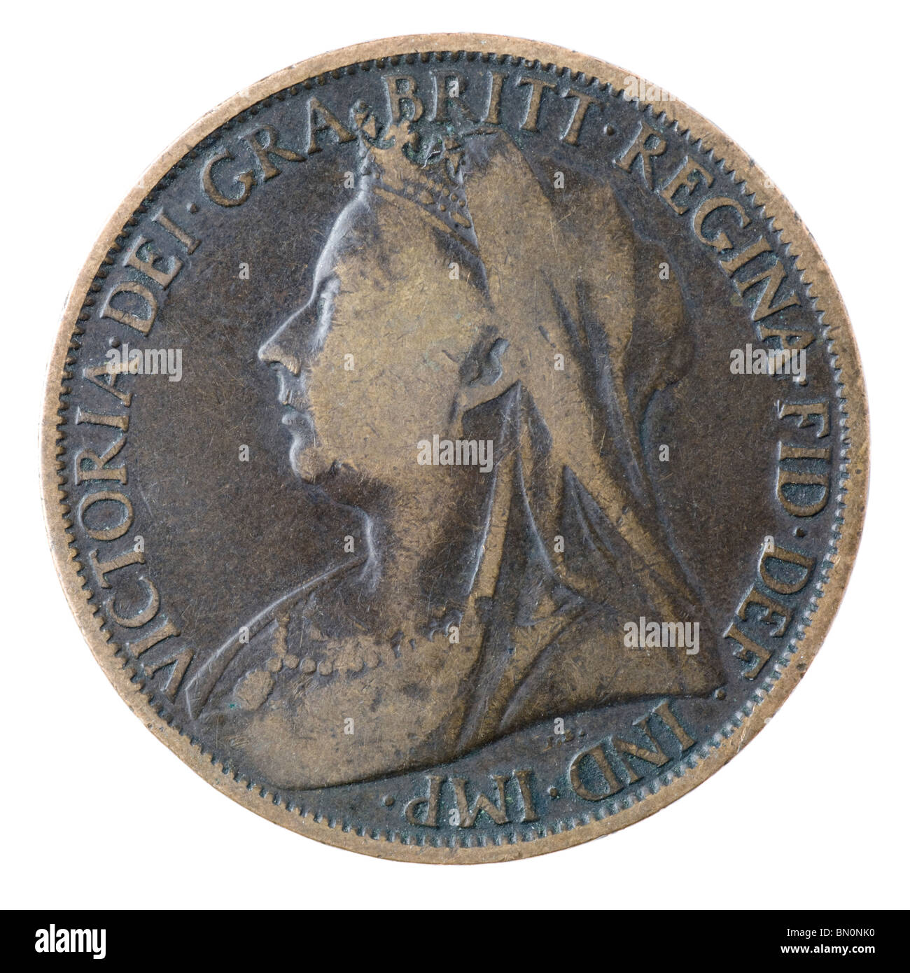 1899 British Victorian Penny coin Foto Stock
