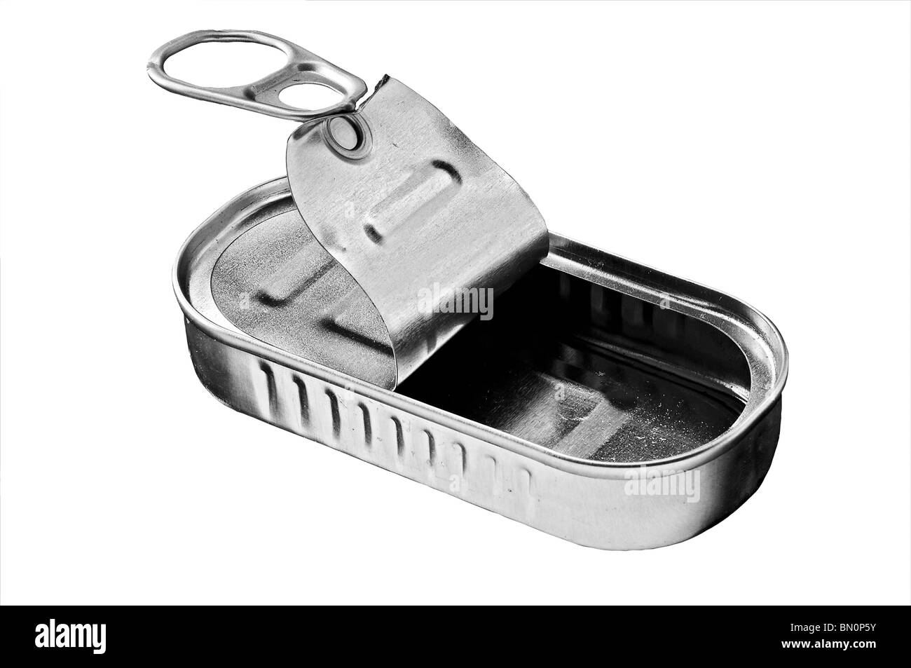 Aprire la lattina vuota Foto Stock