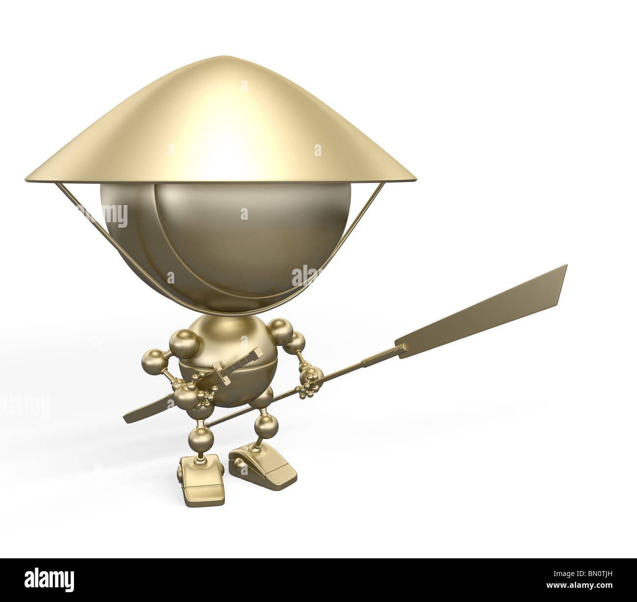 Protezione asiatica. Statuetta d'oro Foto Stock