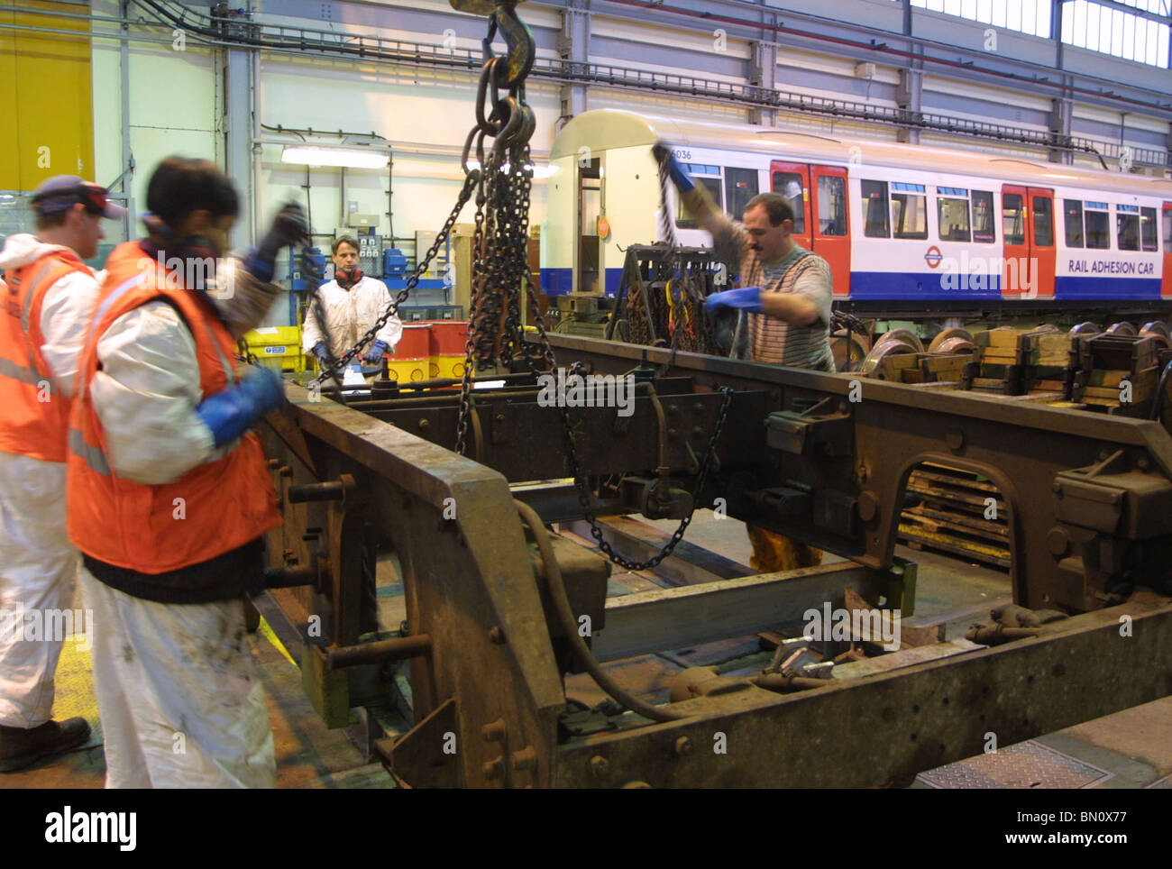 Neasden Depot un deposito principale della metropolitana di Londra la Metropolitan Line Foto Stock