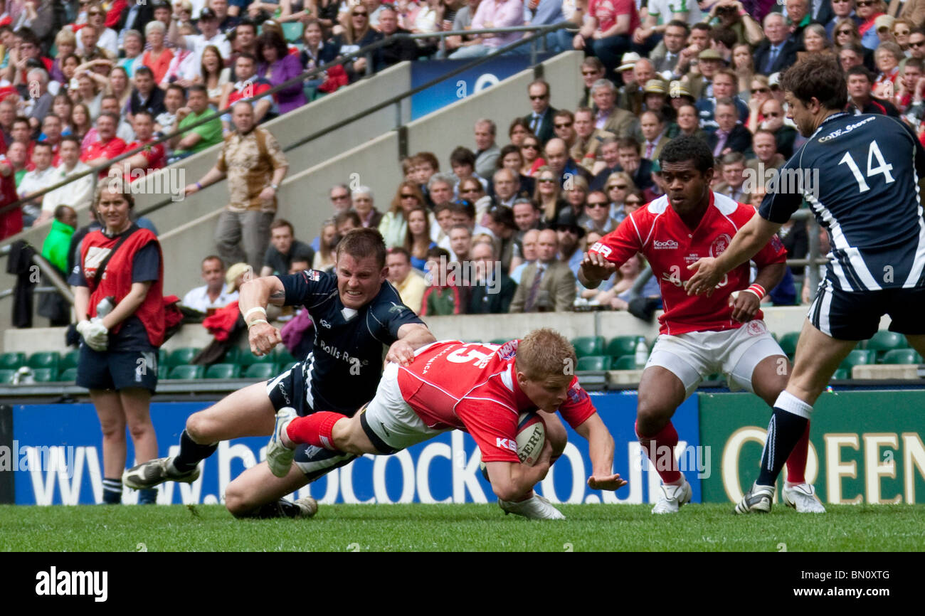 TWICKENHAM, Inghilterra. 01-05-2010 L'esercito annuale vs Navy rugby union match per la Babcock Trophy giocato in Stadio di Twickenham Foto Stock