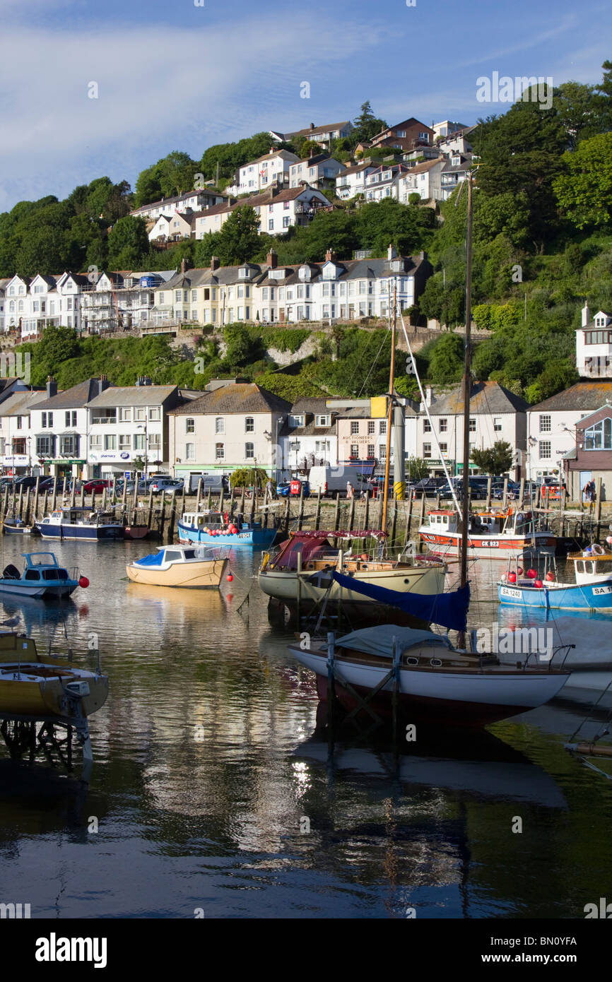 East looe da West Looe attraverso fiume looe Cornwall Inghilterra uk gb Foto Stock