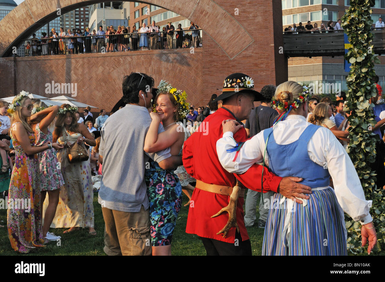 Notte di mezza estate del Festival svedese in Battery Park City. Giugno 25, 2010 Foto Stock