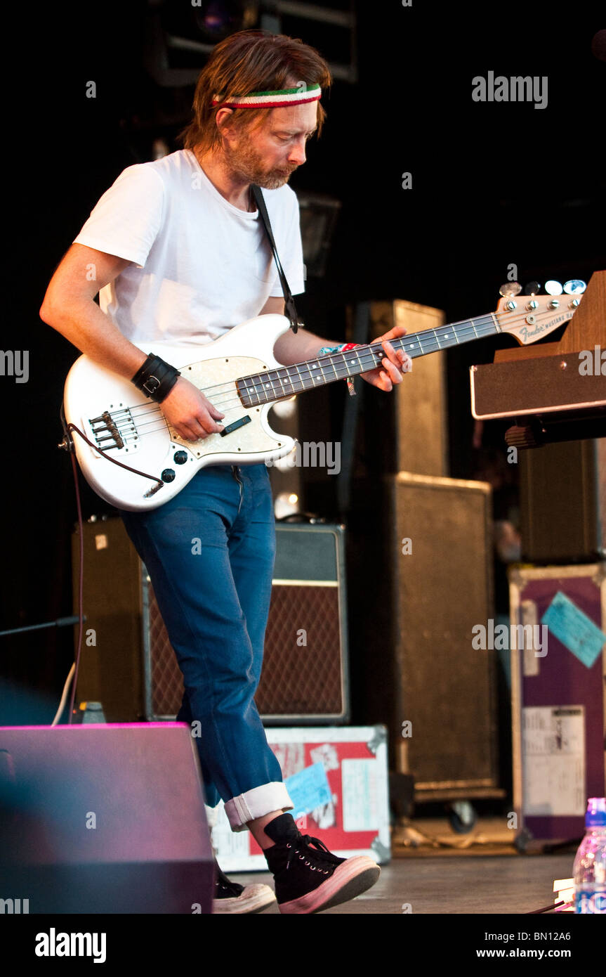 Thom York, ospite speciale a Glastonbury 2010 Foto Stock