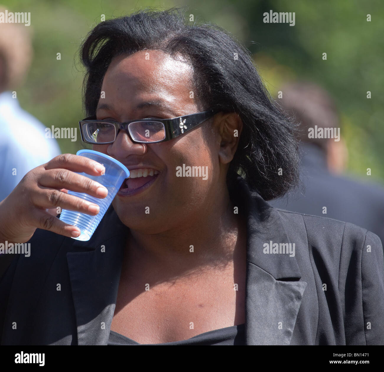 Diane Abbot MP, il partito laburista, primo nero membro del Parlamento europeo Foto Stock