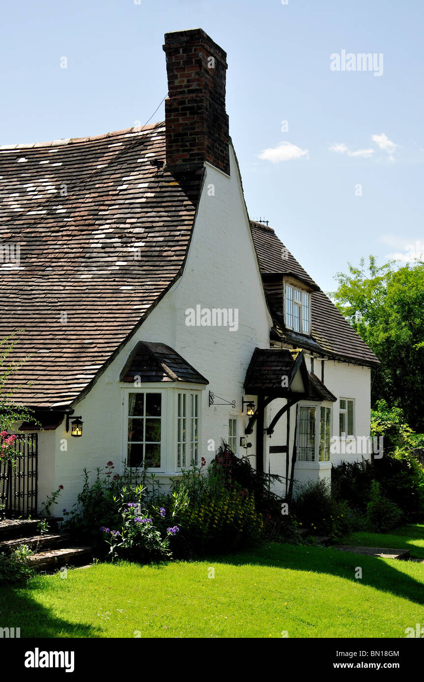 Antico cottage (elencati nel Libro di Domesday), Welford-on-Avon, Warwickshire, Inghilterra, Regno Unito Foto Stock