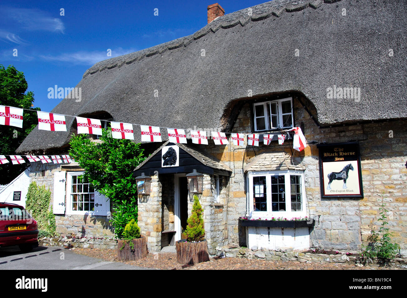 Il Black Horse Inn, Station Road, Shipston on Stour, Warwickshire, Inghilterra, Regno Unito Foto Stock