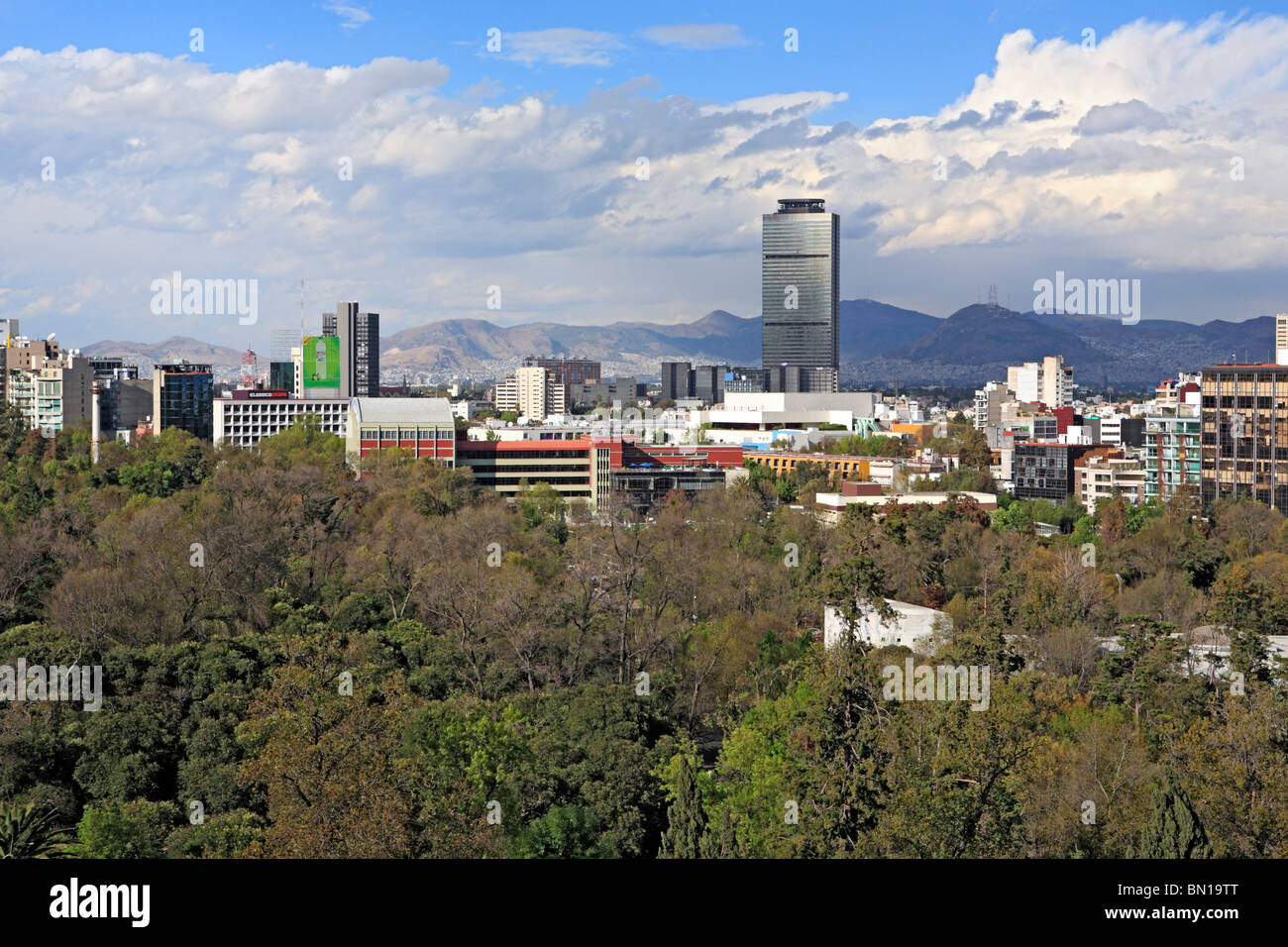 Vista dal castello di Chapultepec, Città del Messico, Messico Foto Stock