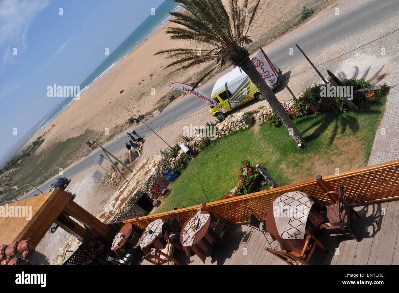 Vista da Sidi Kaouki Surf Club Foto Stock