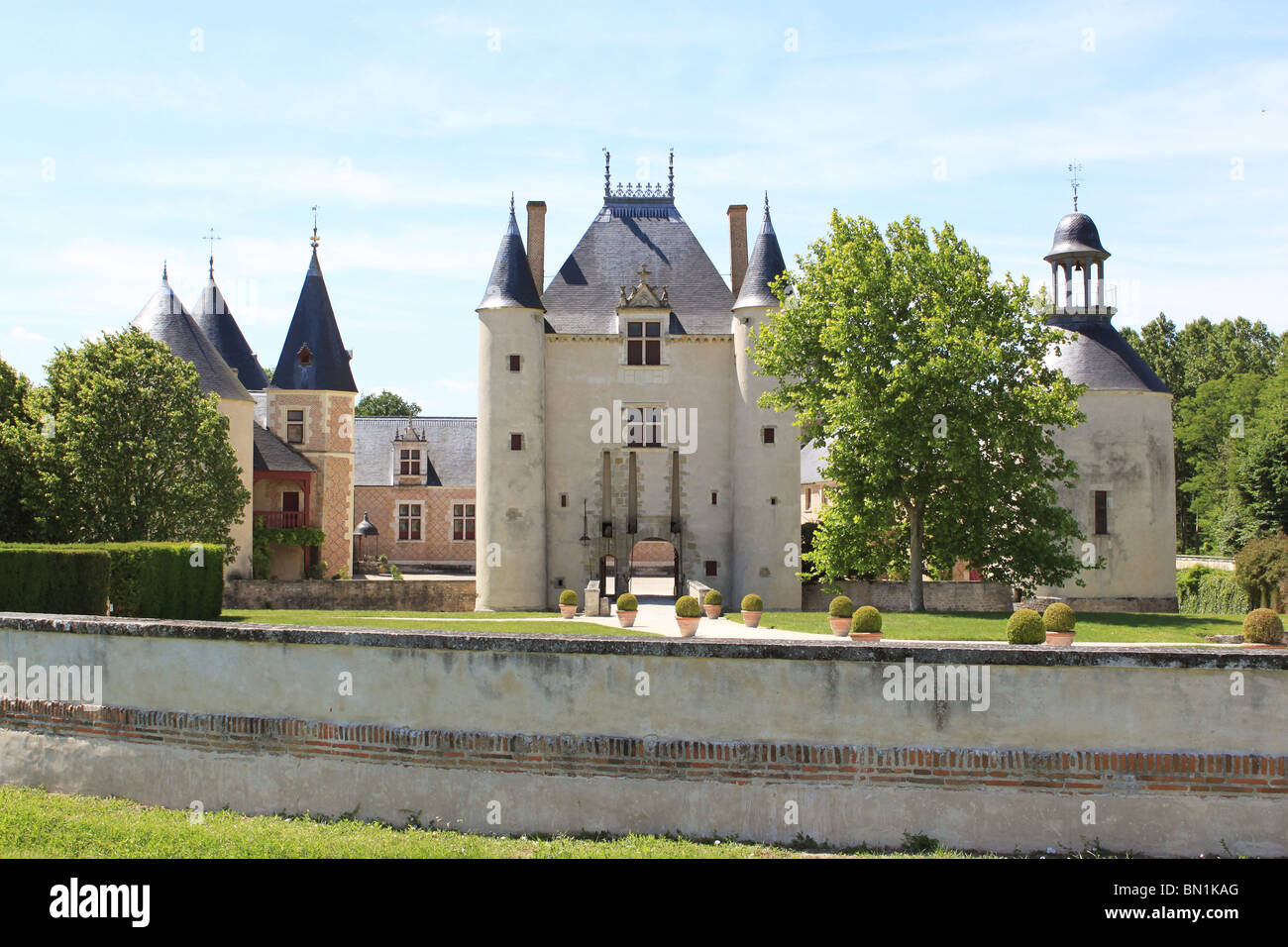 Fotografia del castello di Chamerolles nel Loiret Foto Stock