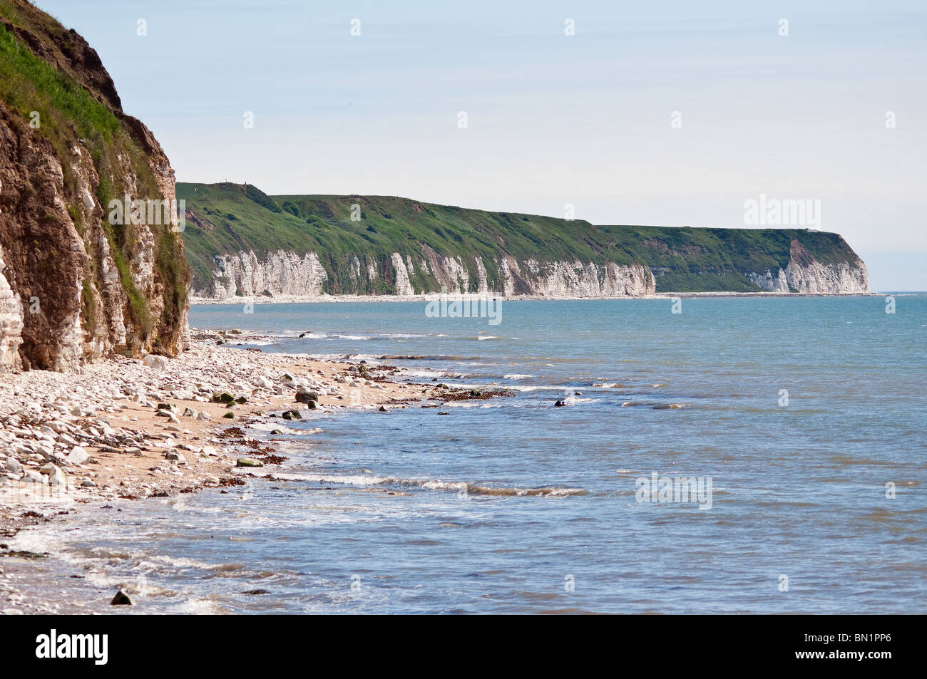 Foreshore da Sewerby a danesi Dyke su East Yorkshire coast Foto Stock
