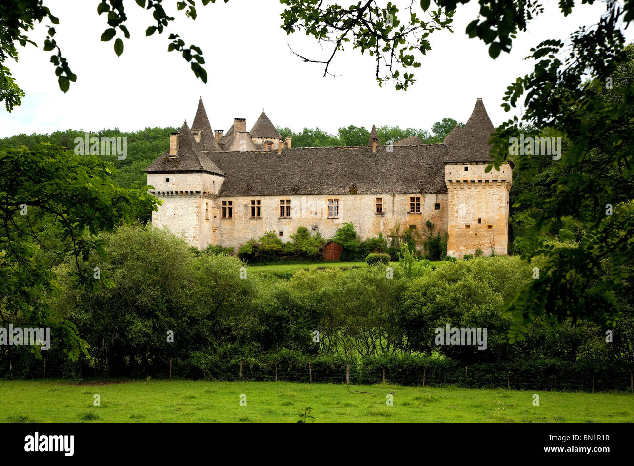 La Grande Filolie castello nei pressi della città di Saint-Amand-de-Coly Dordogne, Francia. Foto Stock