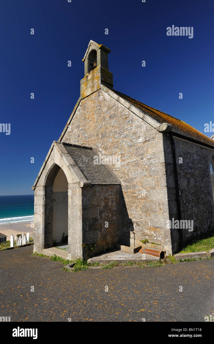 Chiesa costiere St Ives Foto Stock