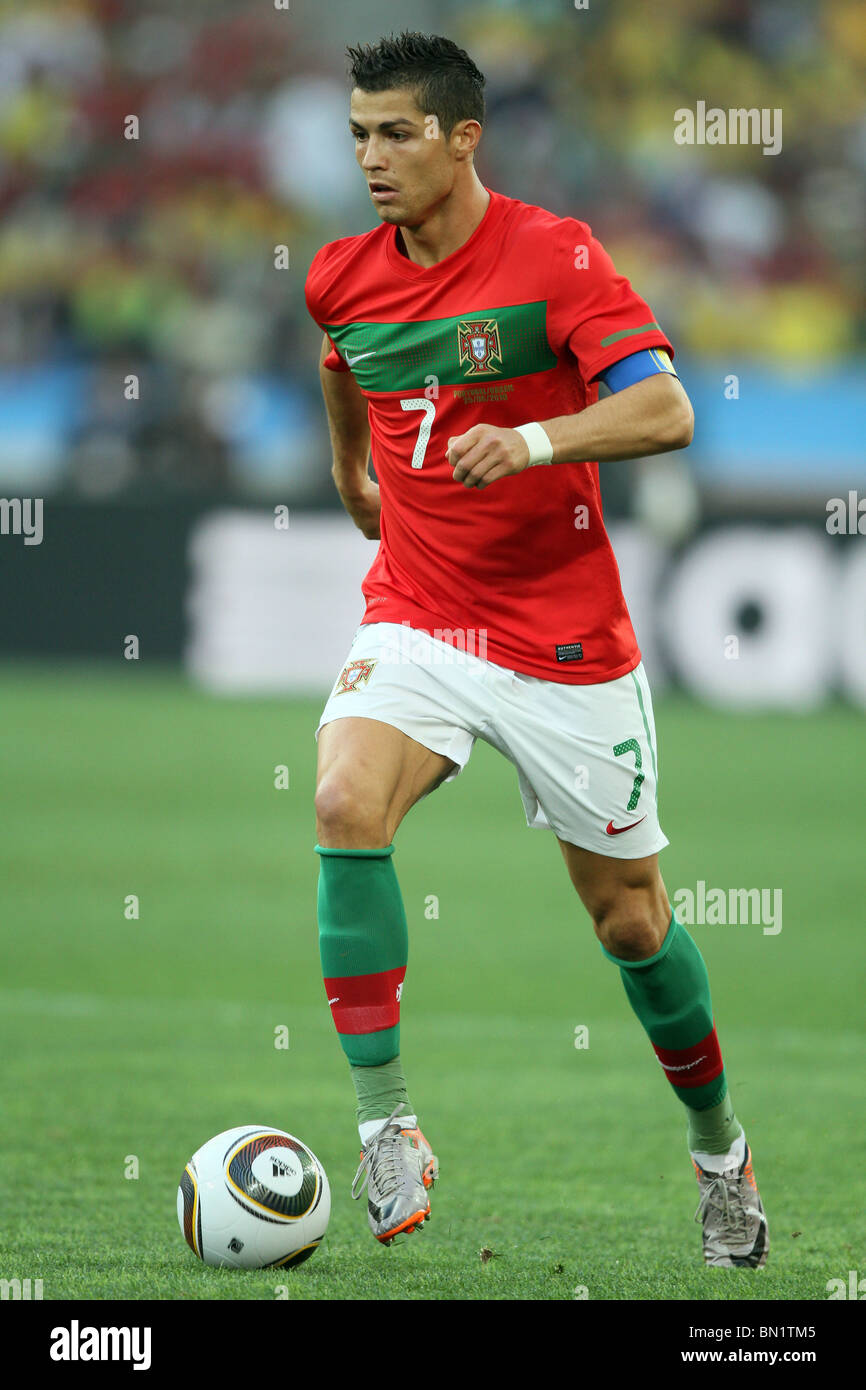 CRISTIANO RONALDO PORTOGALLO V BRASILE DURBAN STADIUM DURBAN SUD AFRICA 25 Giugno 2010 Foto Stock