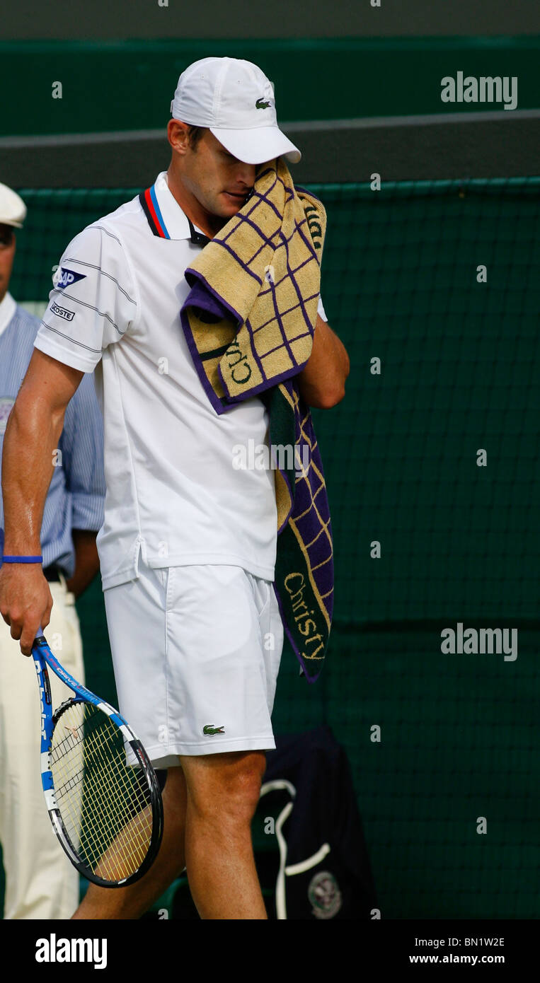 ANDY RODDICK USA WIMBLEDON Londra Inghilterra 25 Giugno 2010 Foto Stock