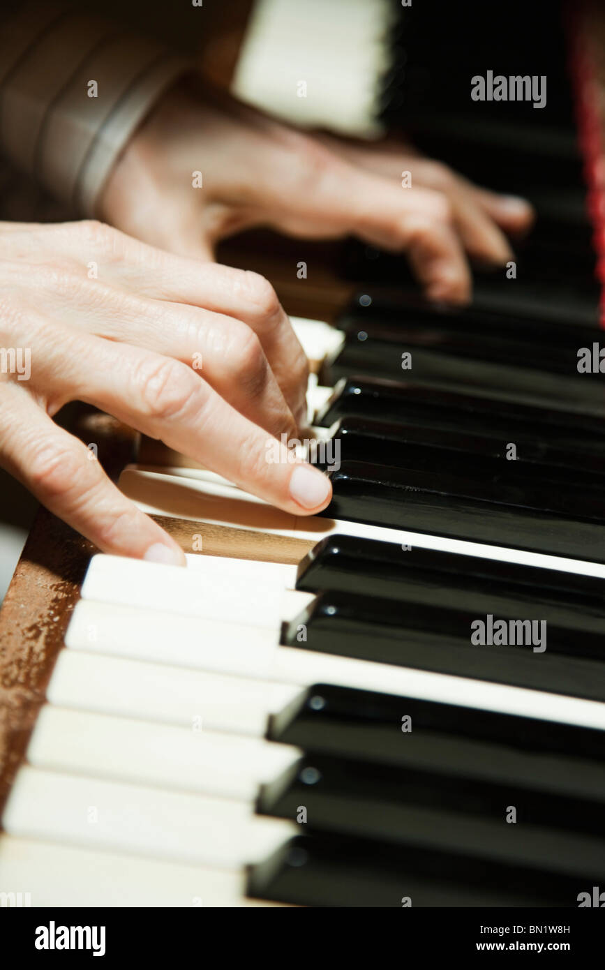 Suonare il pianoforte, close-up Foto Stock