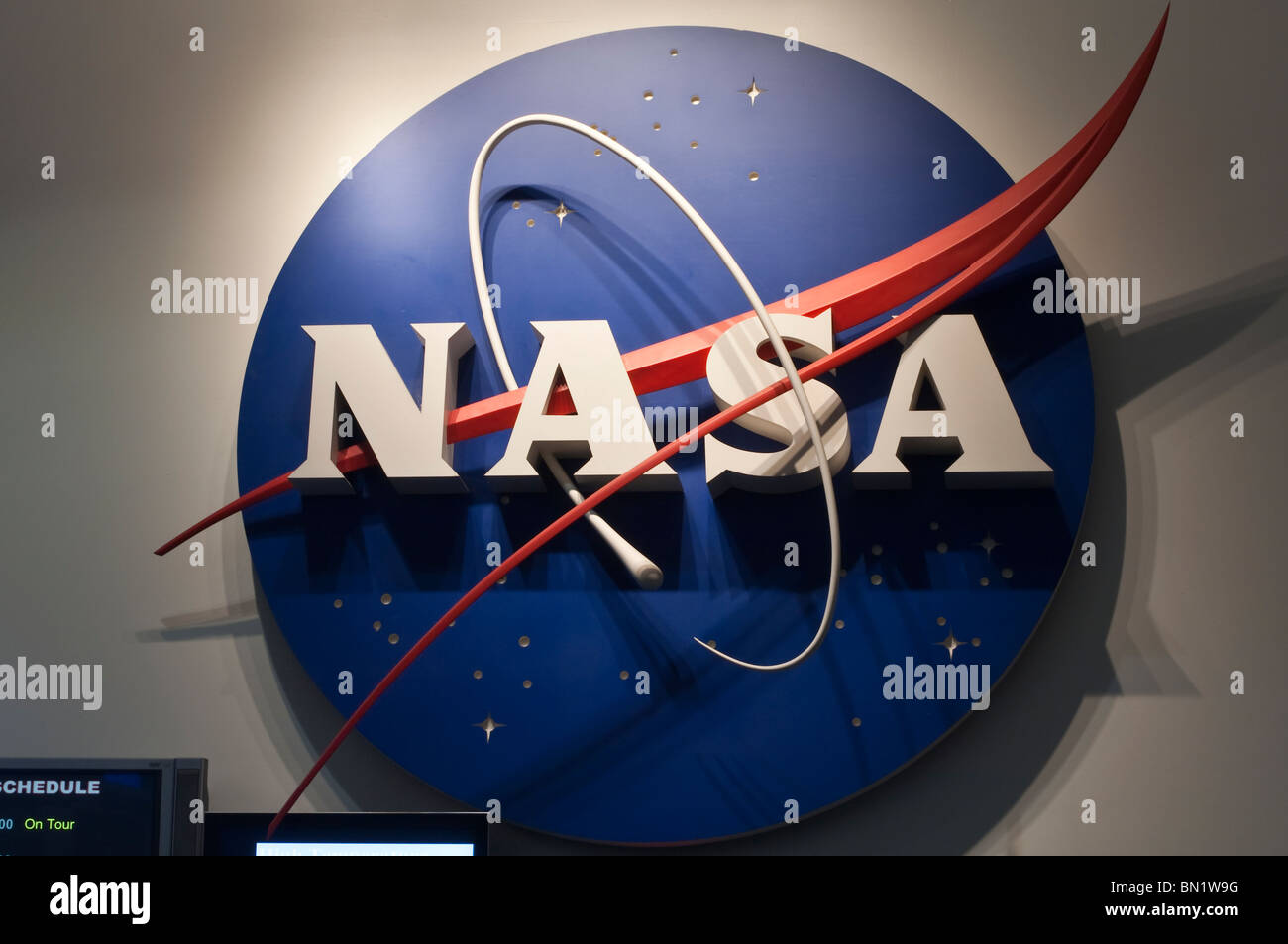 Firma al NASA Space Center, Houston, Texas. Foto Stock