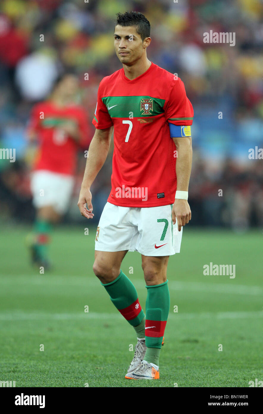CRISTIANO RONALDO PORTOGALLO V BRASILE DURBAN STADIUM DURBAN SUD AFRICA 25 Giugno 2010 Foto Stock