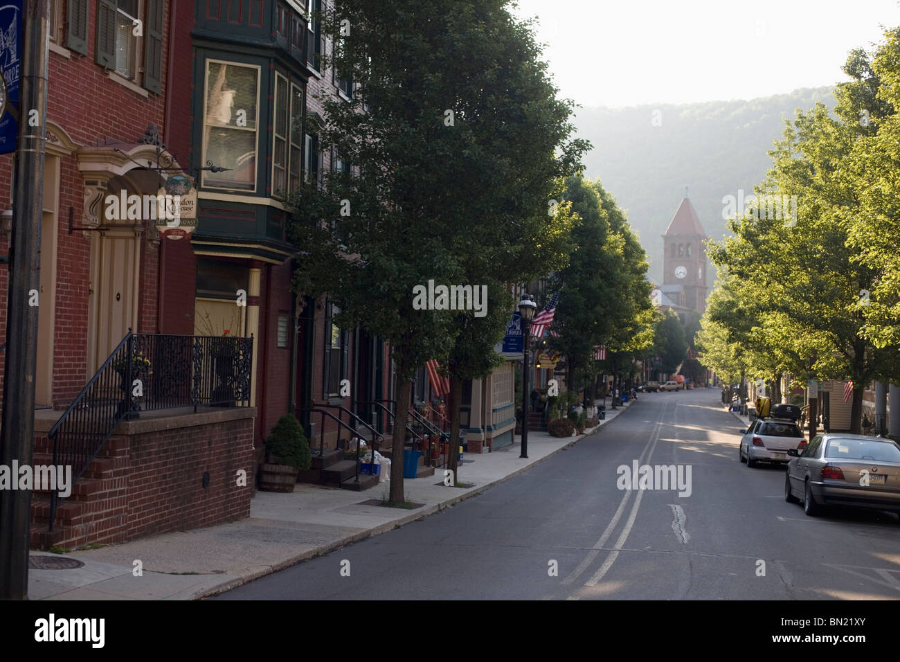 Broadway, Jim Thorpe, Pennsylvania, STATI UNITI D'AMERICA Foto Stock