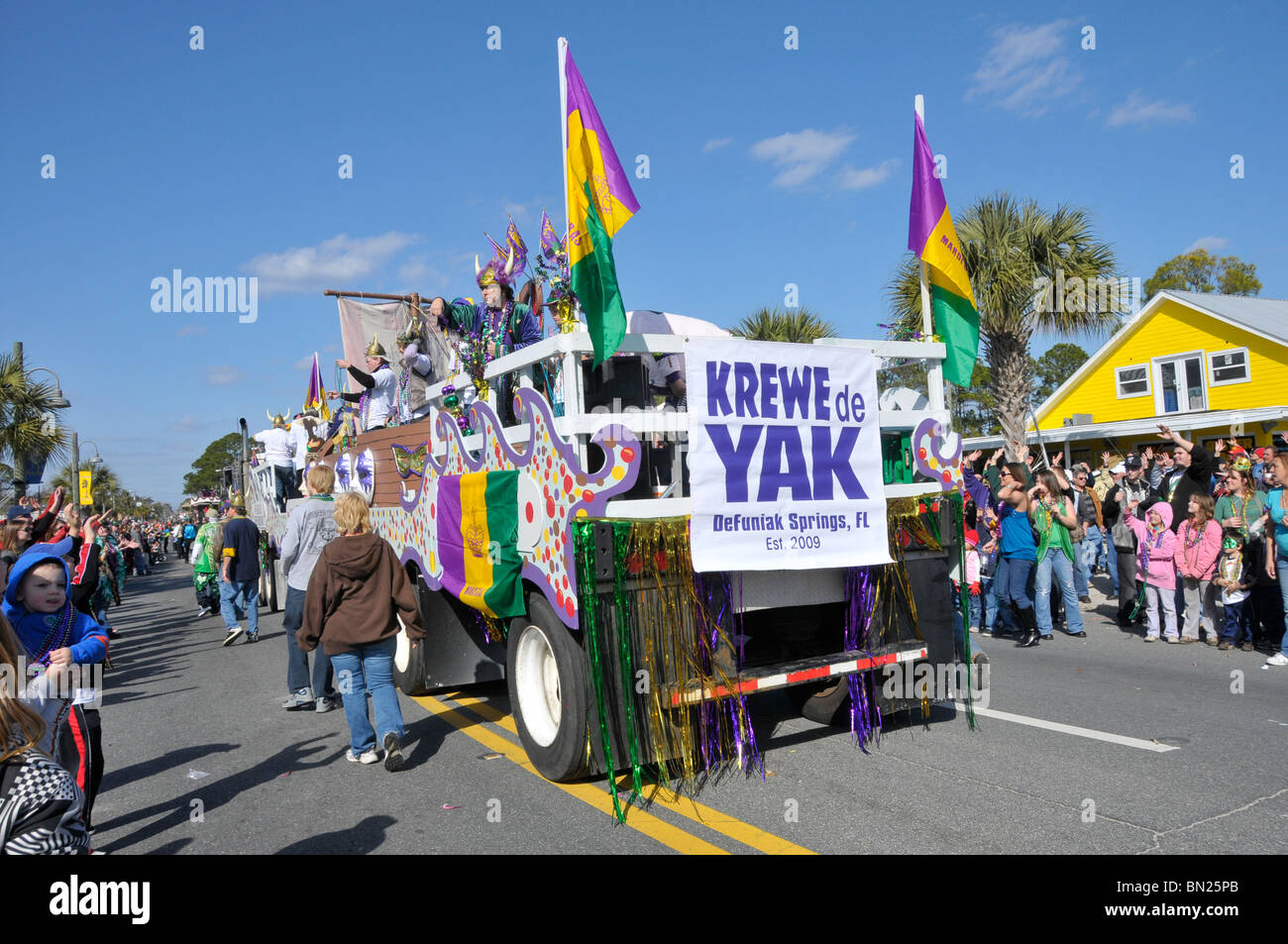 Marti Gras Parade Panama City Florida Foto Stock