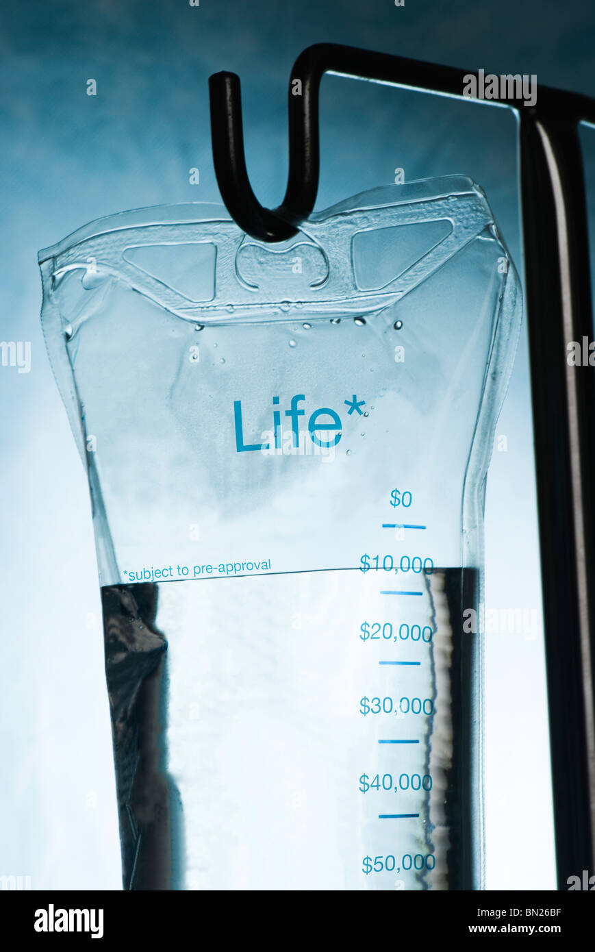 Una parodia sulla sanità crisi in America. Foto Stock