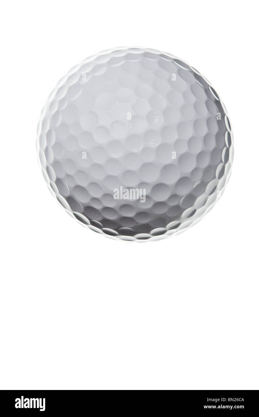 Palla da golf isolato su uno sfondo bianco Foto Stock