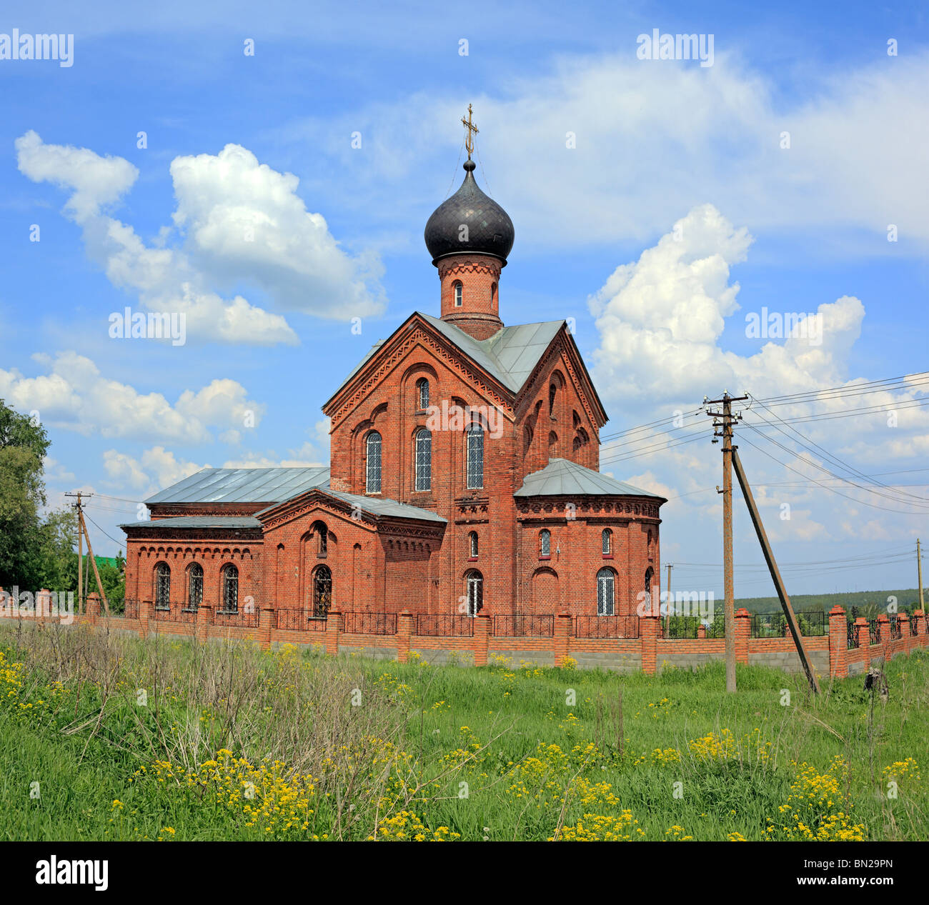 La chiesa della Dormizione (1904), Nikulskoe, vicino Kolomna, Regione di Mosca, Russia Foto Stock