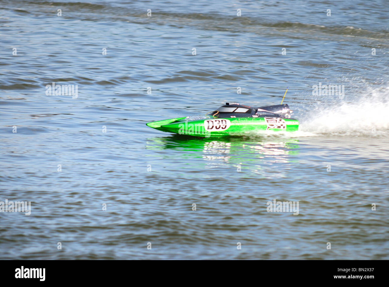 Modello radio controlled power boat Foto Stock