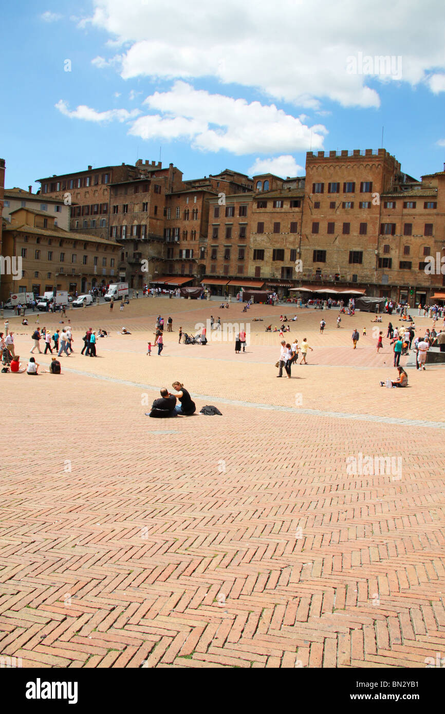 Piazza del Campo, casa del Palio di Siena Foto Stock