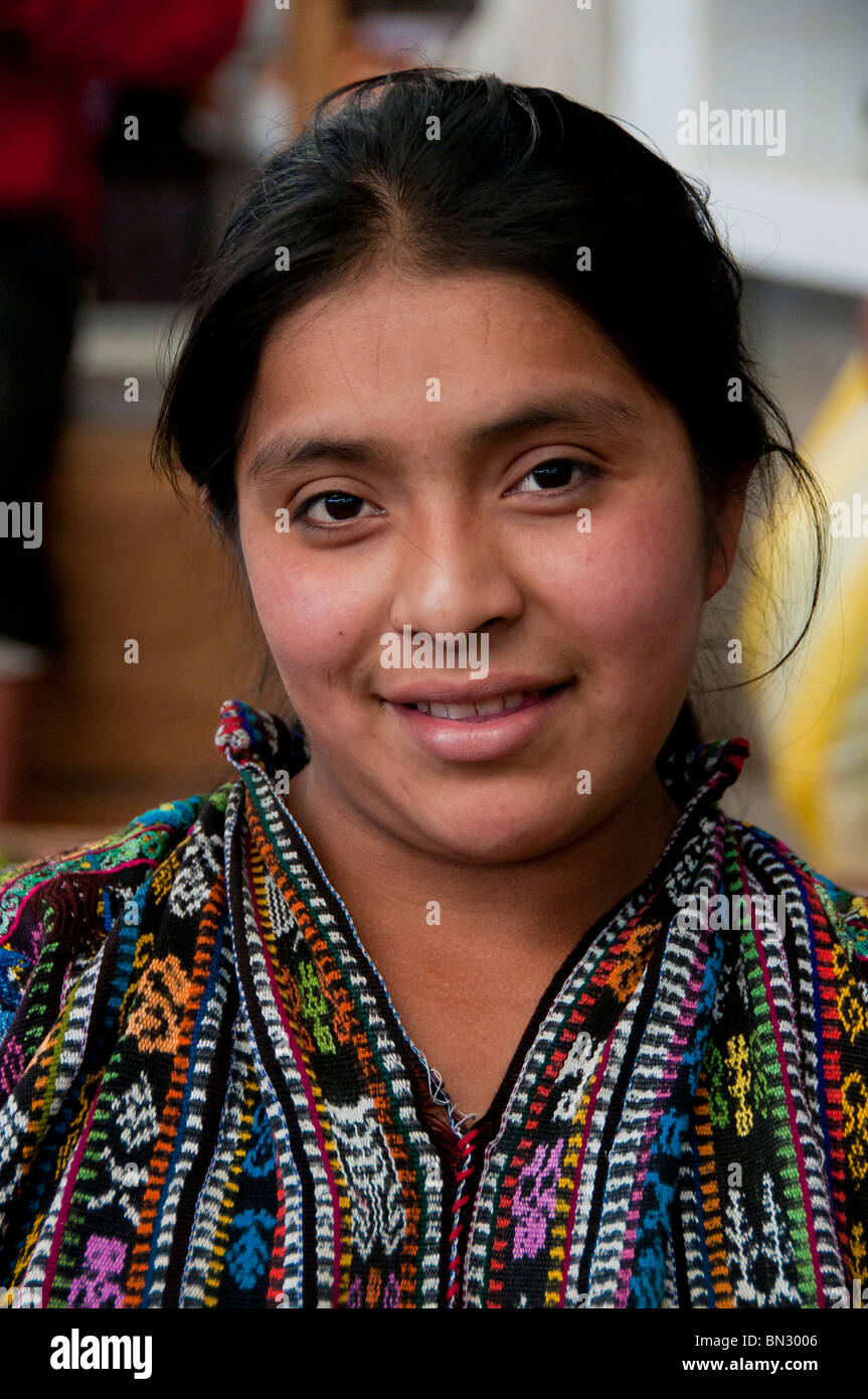 Guatemala ritratto di donna Panajachel Foto Stock