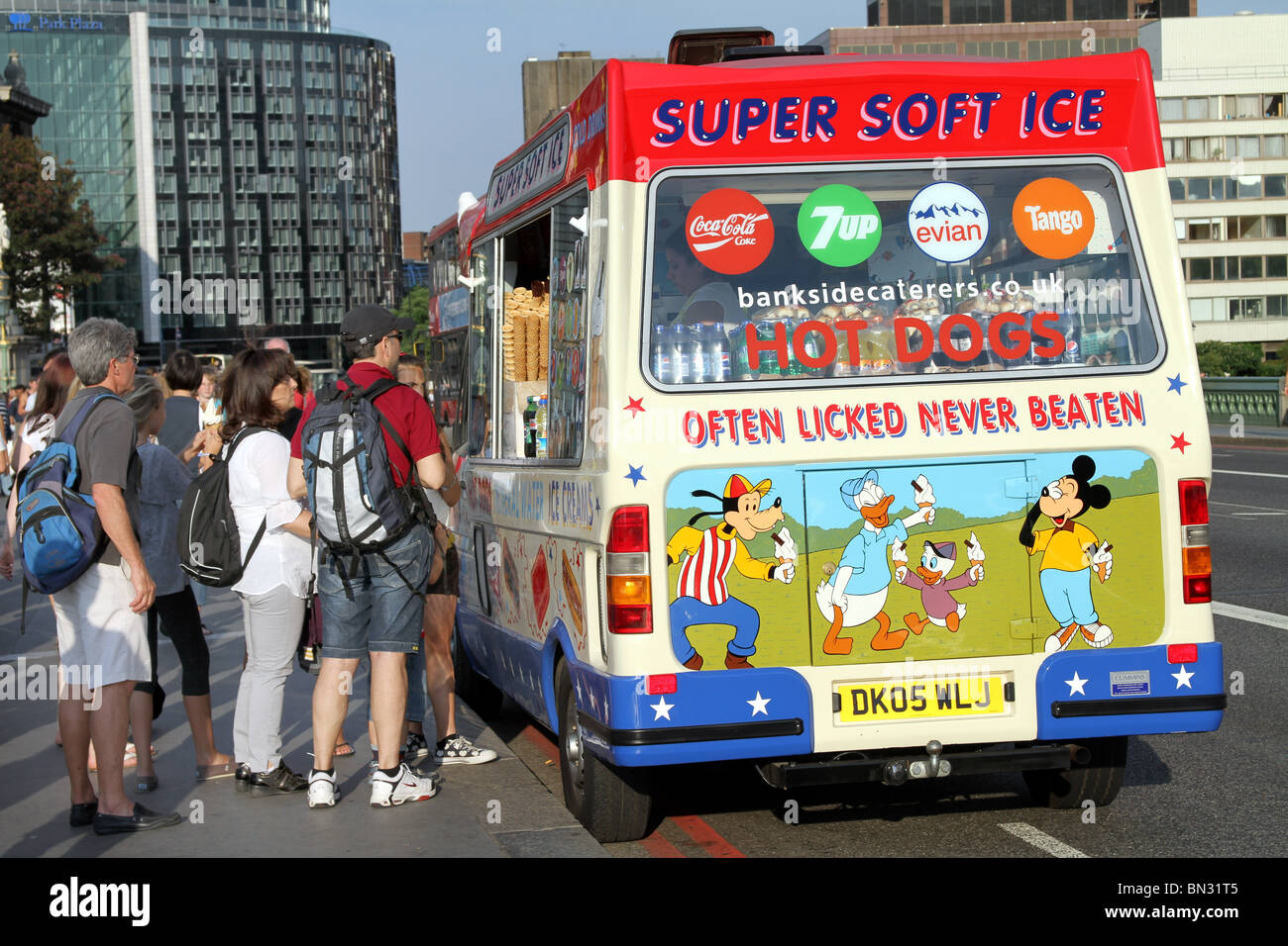 Ice Cream Van, Londra, Inghilterra Foto Stock