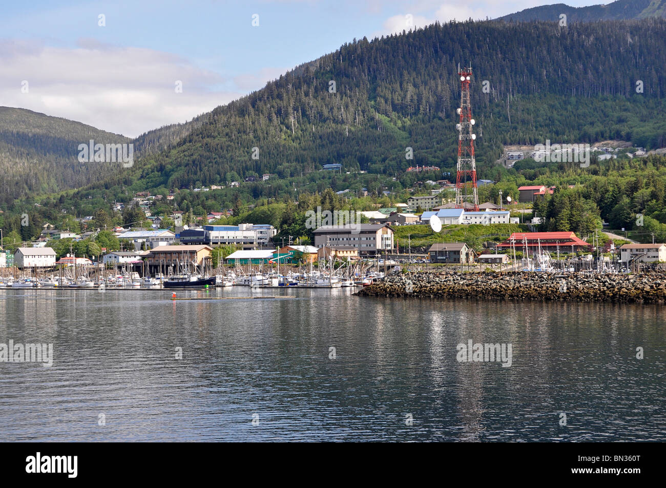 Ketchikan Harbour, Alaska Foto Stock