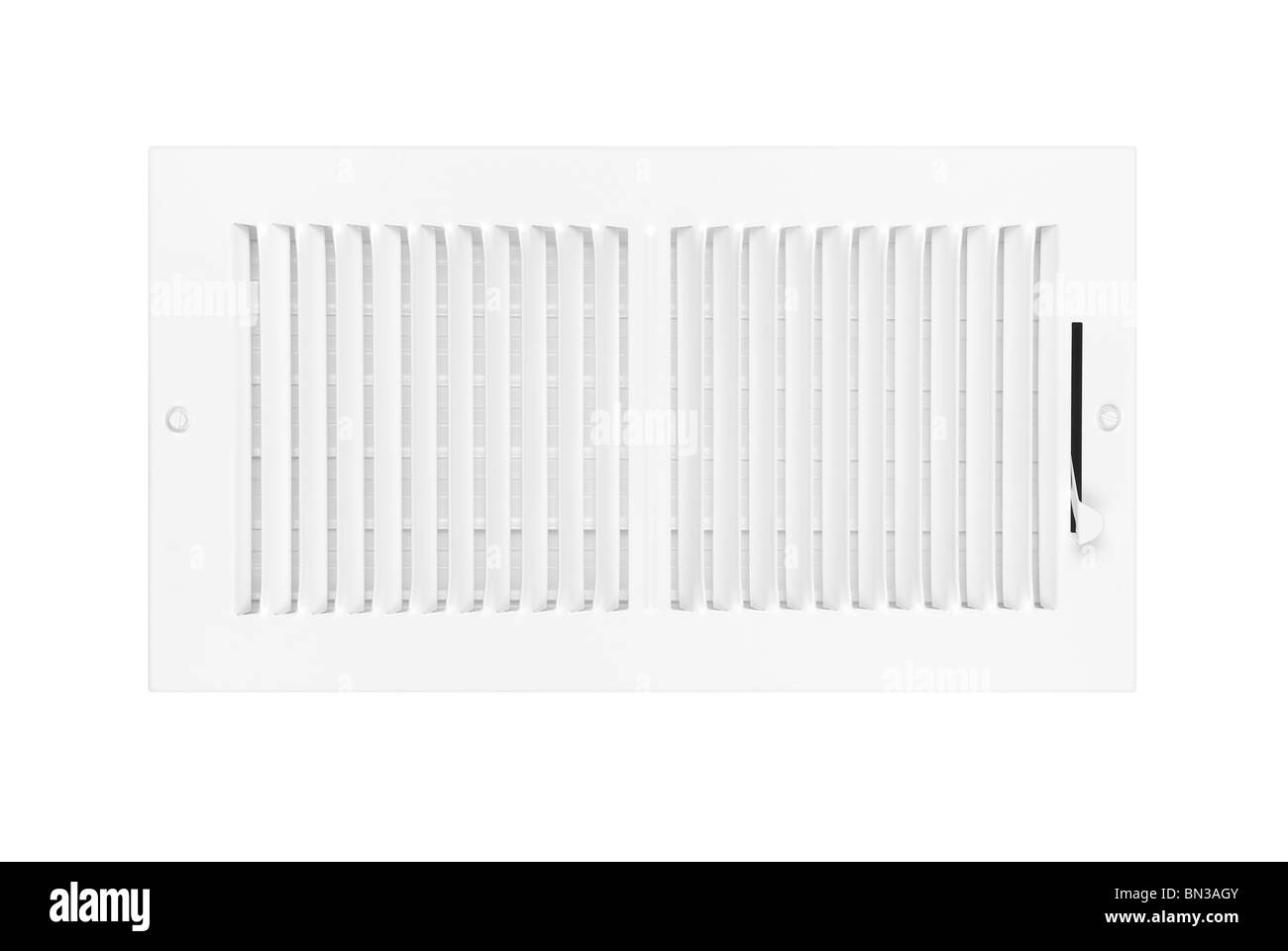 Un nuovo bianco riscaldamento e dell'aria condizionata isolato su bianco per uso come un elemento di design. Foto Stock