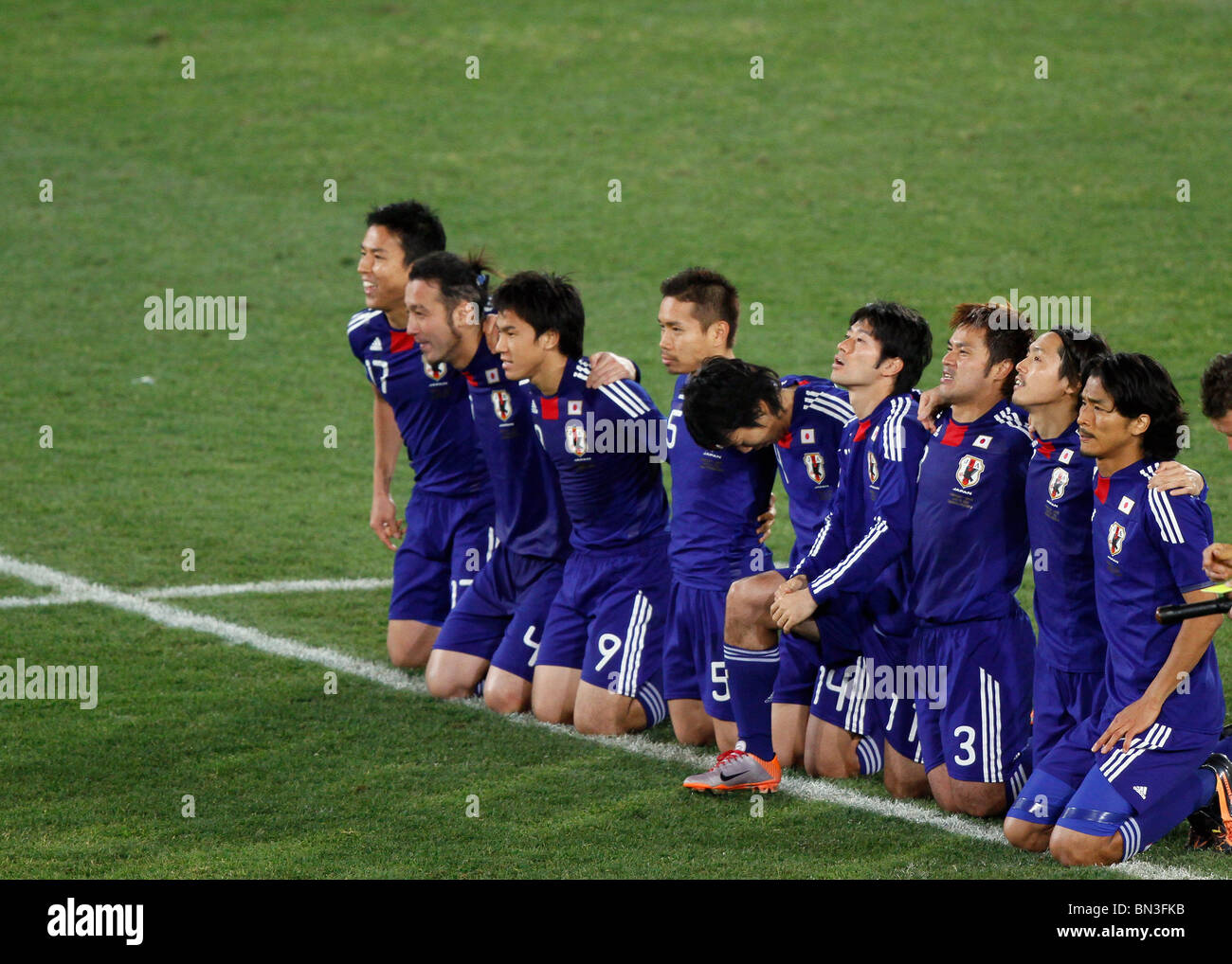 In Giappone i giocatori durante SHOOT OUT PARAGUAY V GIAPPONE LOFTUS VERSFELD STADIUM TSHWANE/Pretoria Sudafrica 29 Giugno 2010 Foto Stock