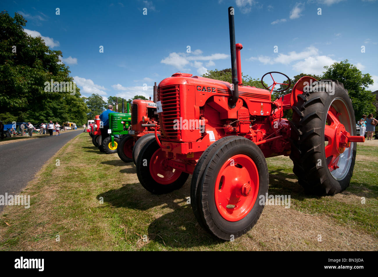 Vintage il trattore al rally di Paxton House Foto Stock