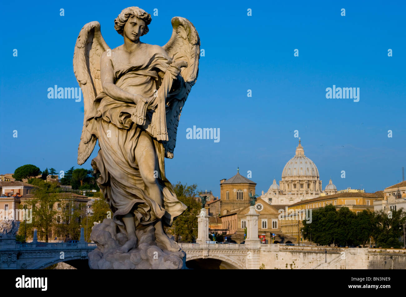 Angelo e Ponte Vatikan, Roma, Italia, Europa Foto Stock