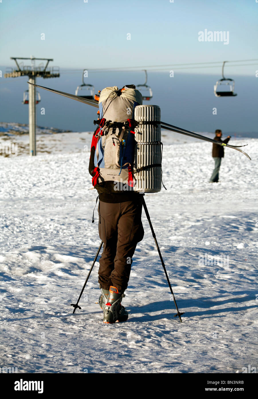 Gli sport invernali. La Serra da Estrela Foto Stock