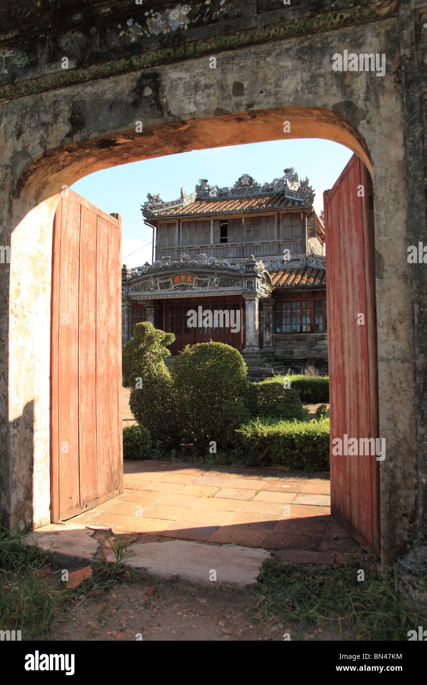 Tenuto presso la cittadella di Hue, Vietnam Foto Stock
