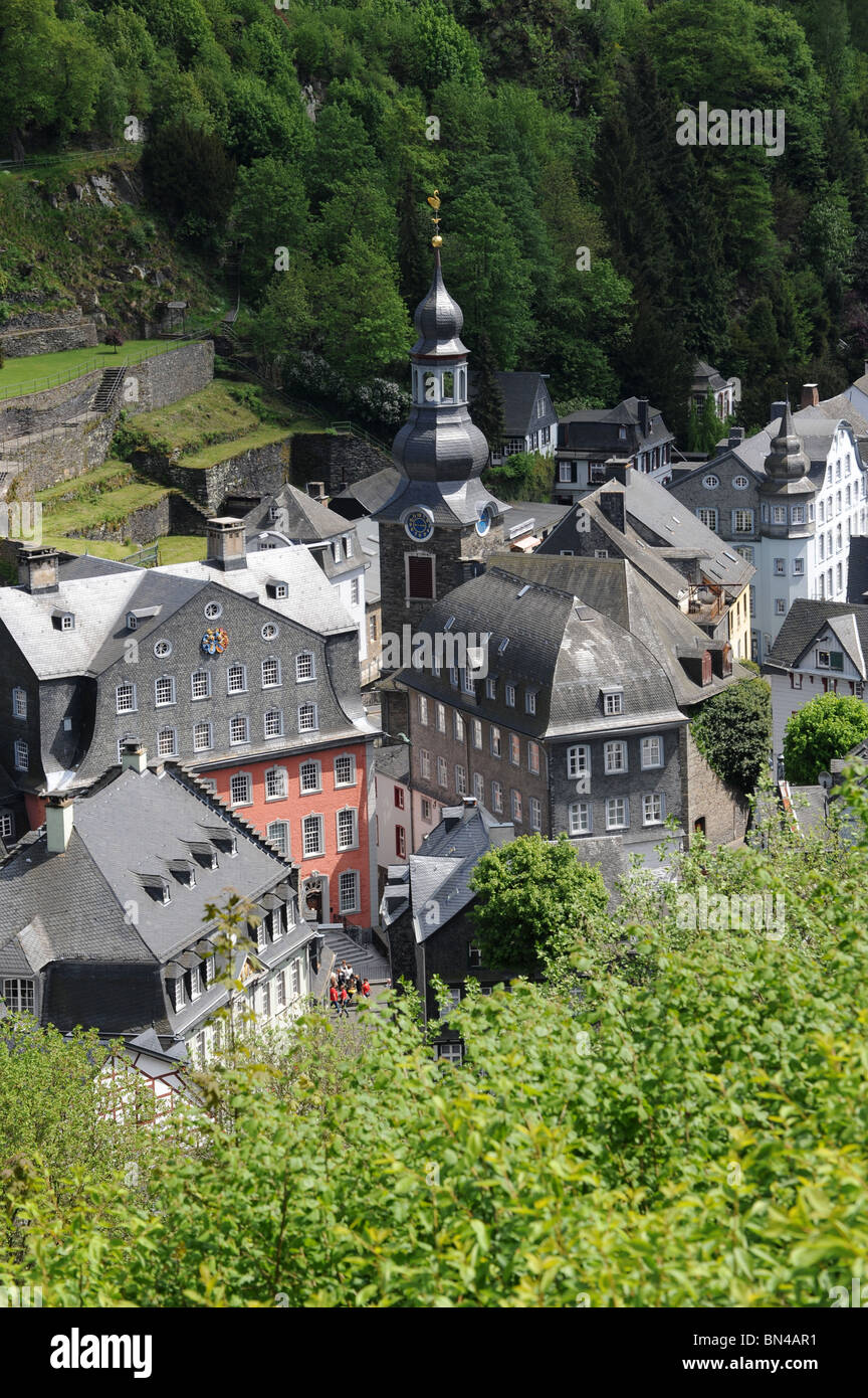 Monschau nel Parco Nazionale dell'Eifel Germania Deutschland Europa Foto Stock