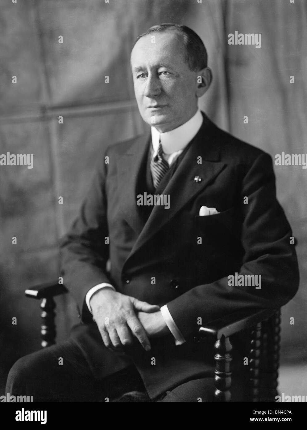 Inventore italiano, scienziato + autoradio Pioneer Guglielmo Marconi (1874 - 1937) - co-vincitore del 1909 Premio Nobel in fisica. Foto Stock