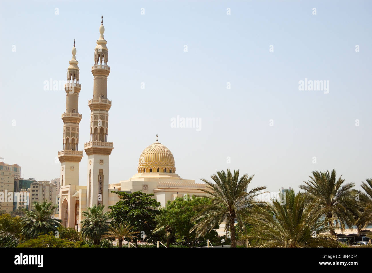 La moschea musulmana, Sharjah Emirati Arabi Uniti Foto Stock