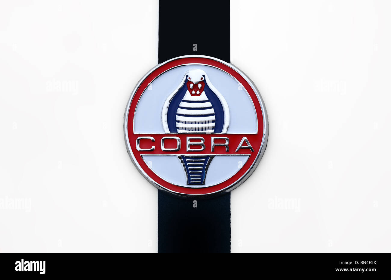 Logo AC Cobra su carrozzeria bianca Foto Stock